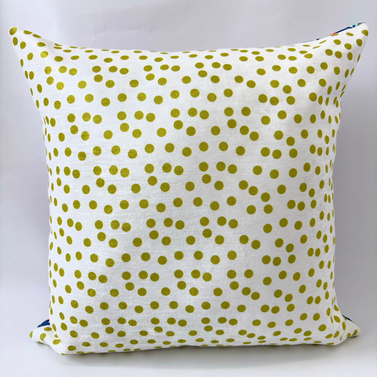 Mosaic Garden/Gold Confetti Dot Combo Pillow Cover