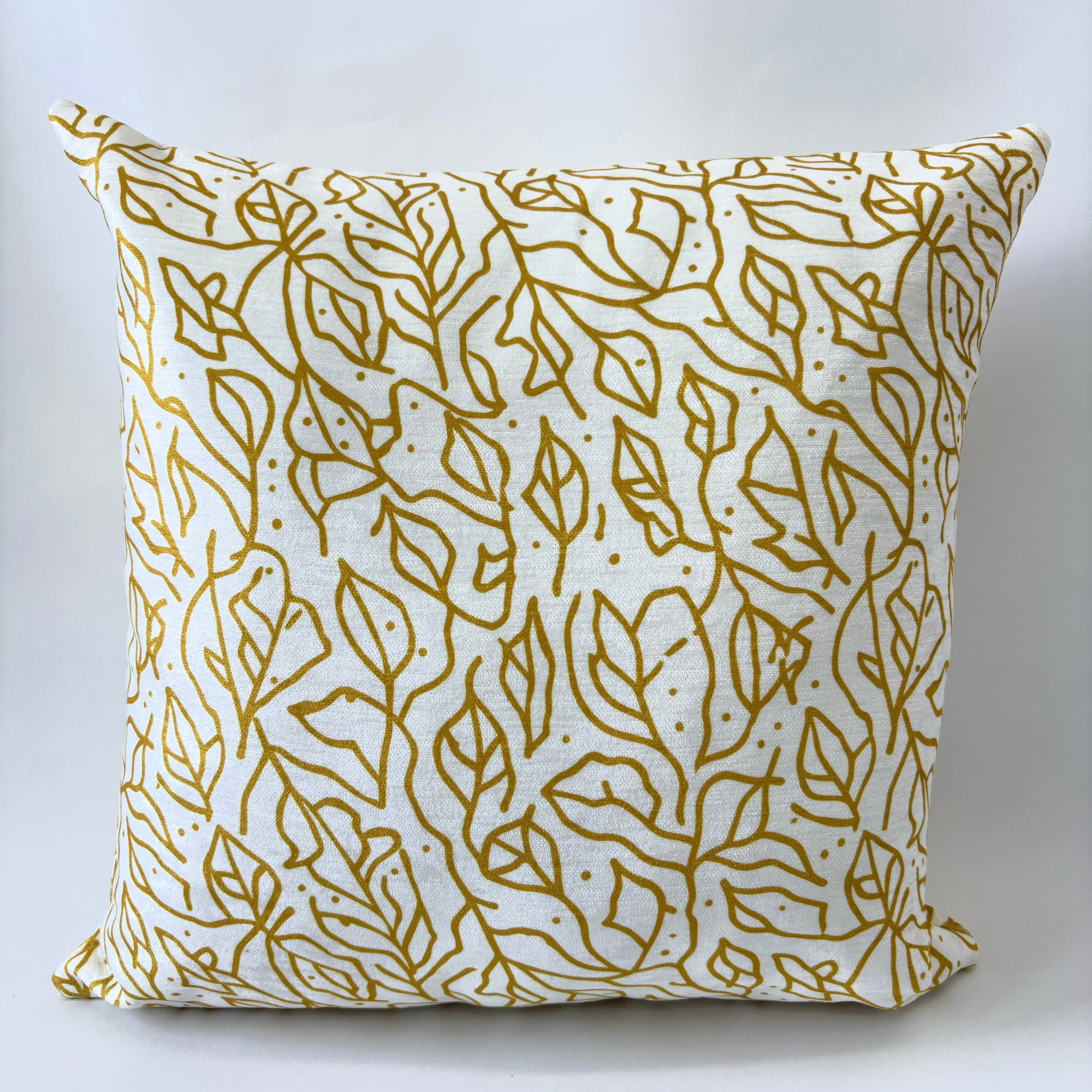 Golden Foliage Pillow Cover
