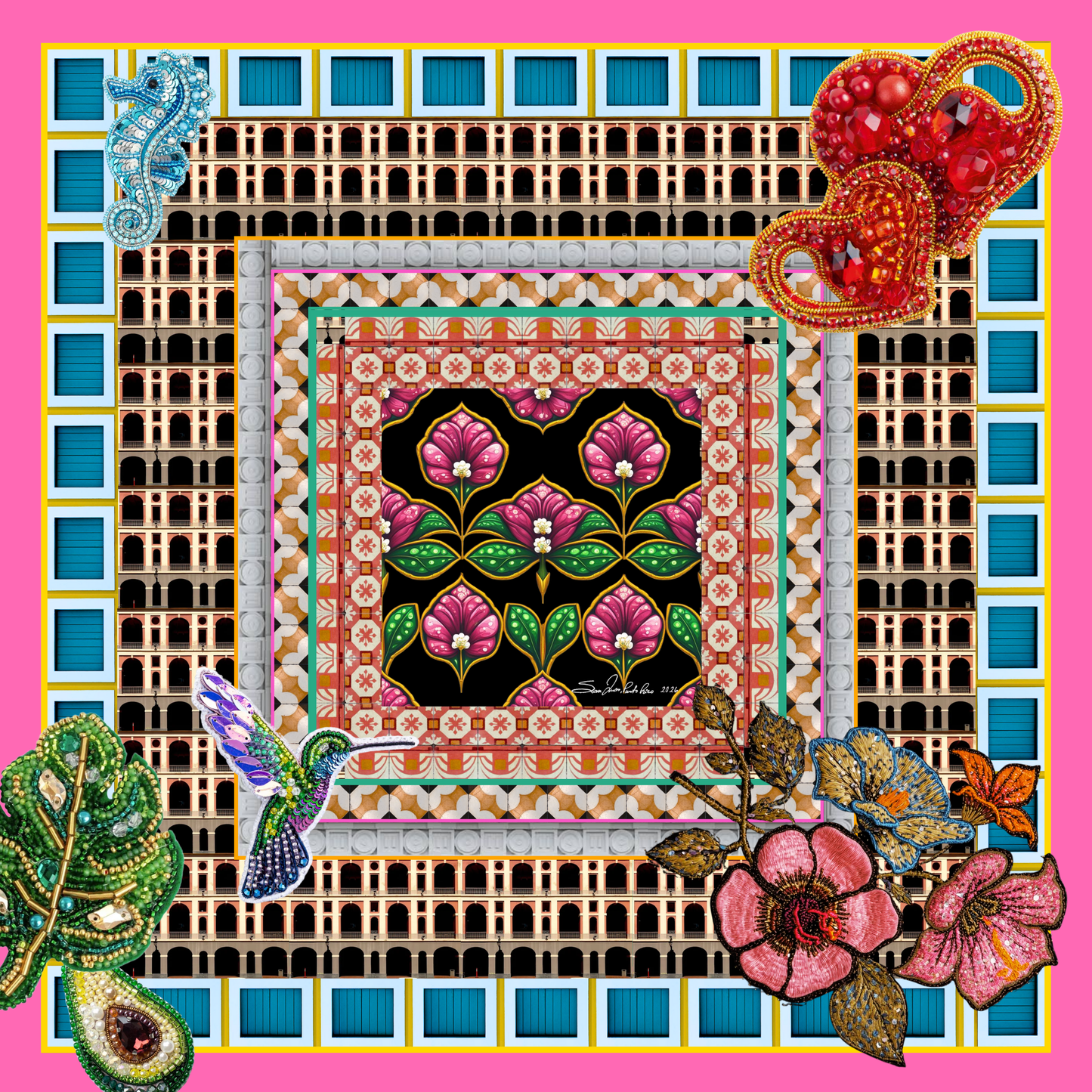 "Paseo en San Juan" Scarf