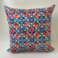 Mosaic Garden/Gold Confetti Dot Combo Pillow Cover